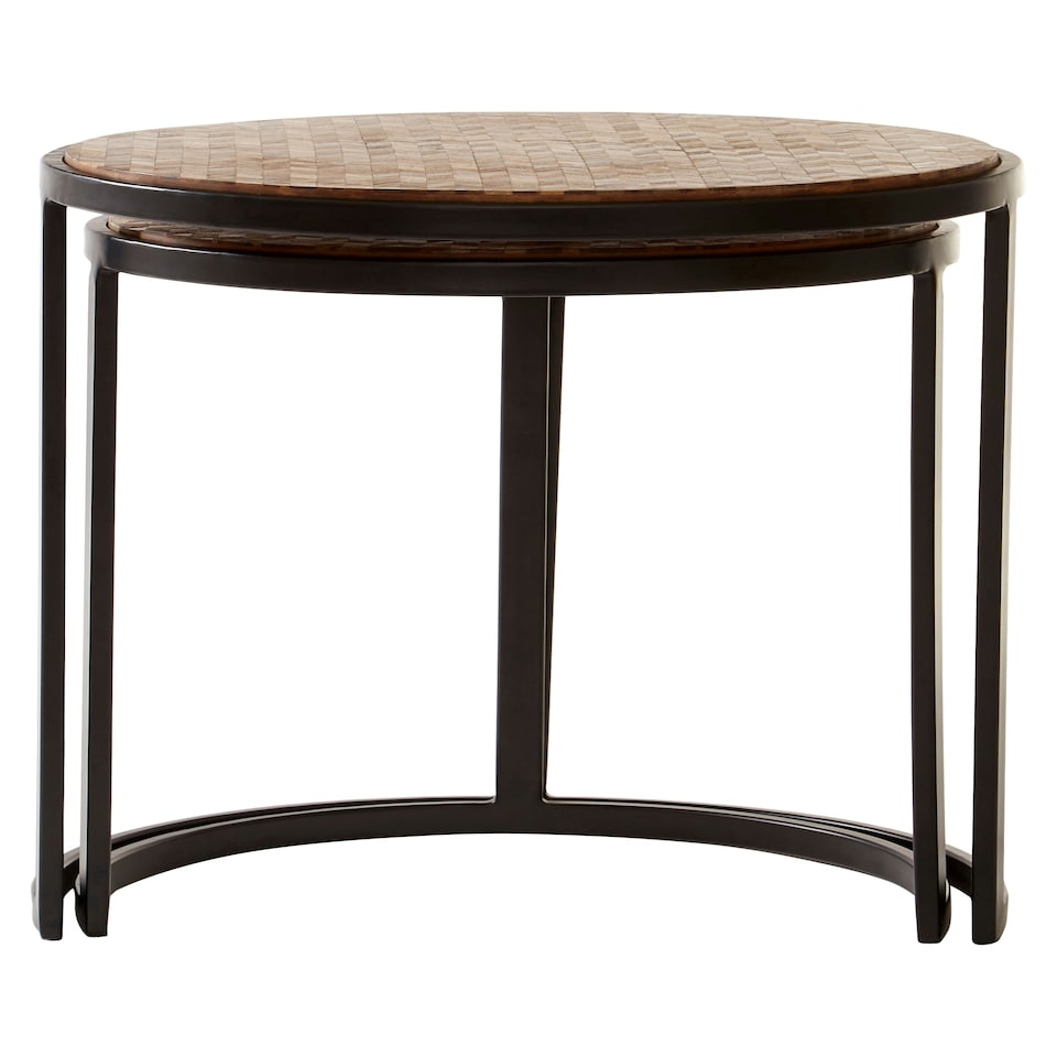 image 1 of Interiors By Premier Sturdy Chevron Side Tables, Durable Side Table By Couch For Livingroom, Versatile Small Table For Outdoor
