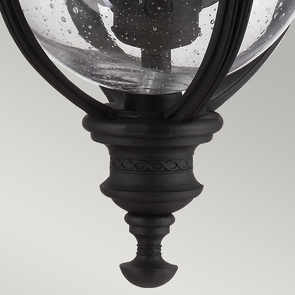 image 1 of English Bridle 3 Light Medium Outdoor Ceiling Chain Lantern Black, E14