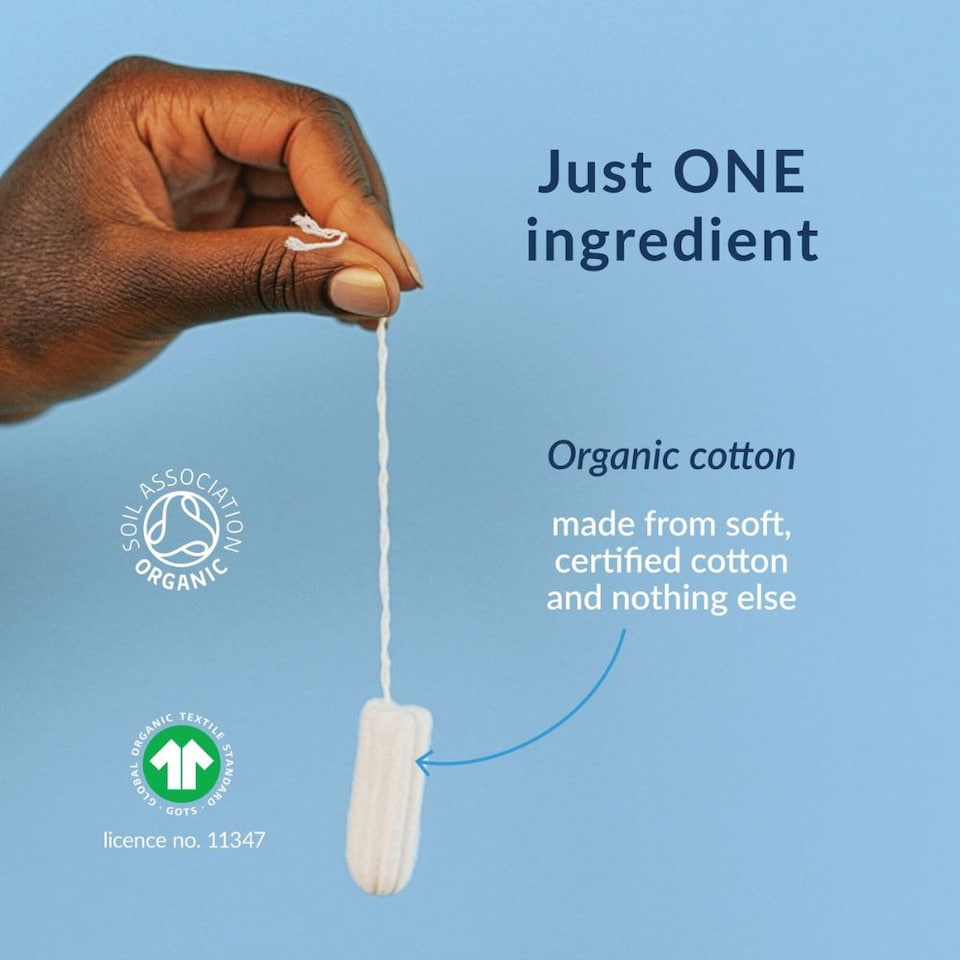 image 1 of Natracare Super Plus Organic Cotton Non-Applicator Tampons 4 x 20 Pack