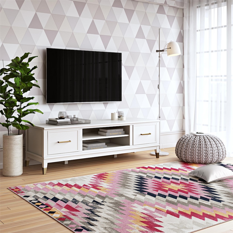 image 1 of Westerleigh TV-Stand with Doors in White | White | White | One Size | 23