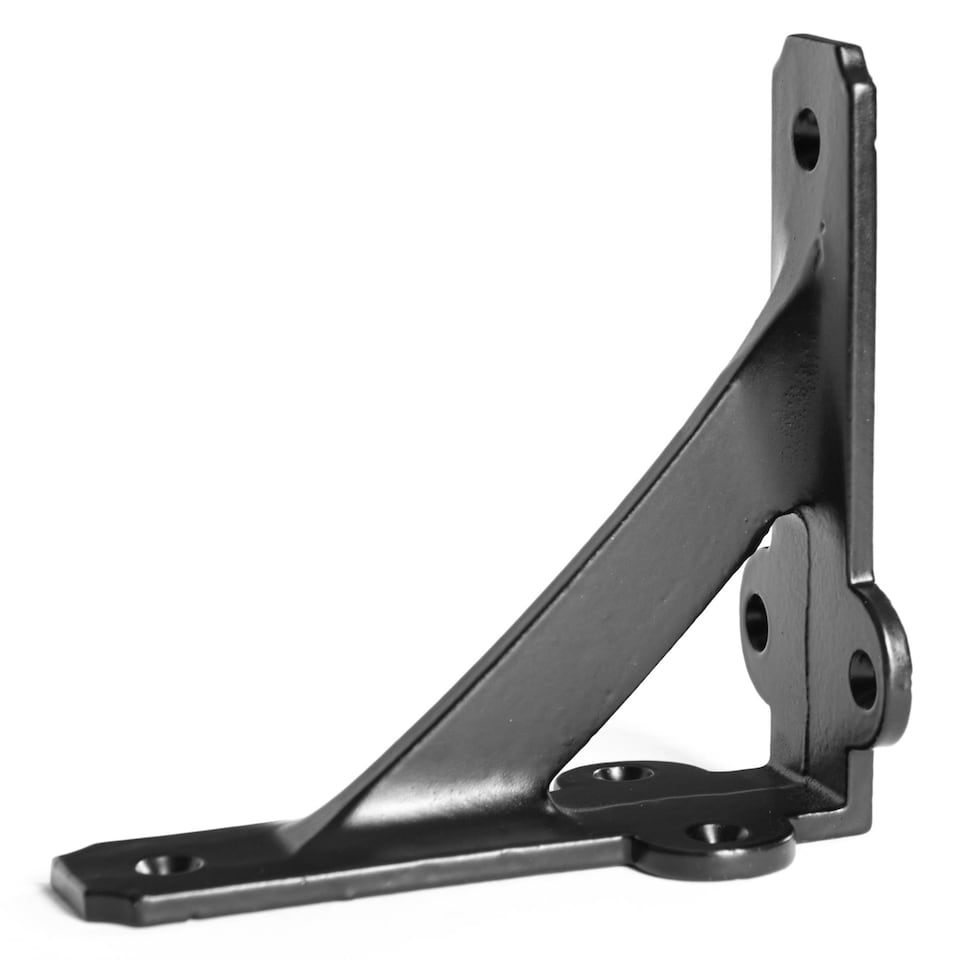 image 1 of Hammer & Tongs Iron Shelf Bracket - D100mm - Black