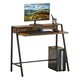 image 1 of HOMCOM 2-Tier Storage Computer Workstation Metal Frame Rustic Brown 84cm