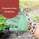 image 6 of Marco Paul Green Floral Cotton Grip Garden Gloves Green