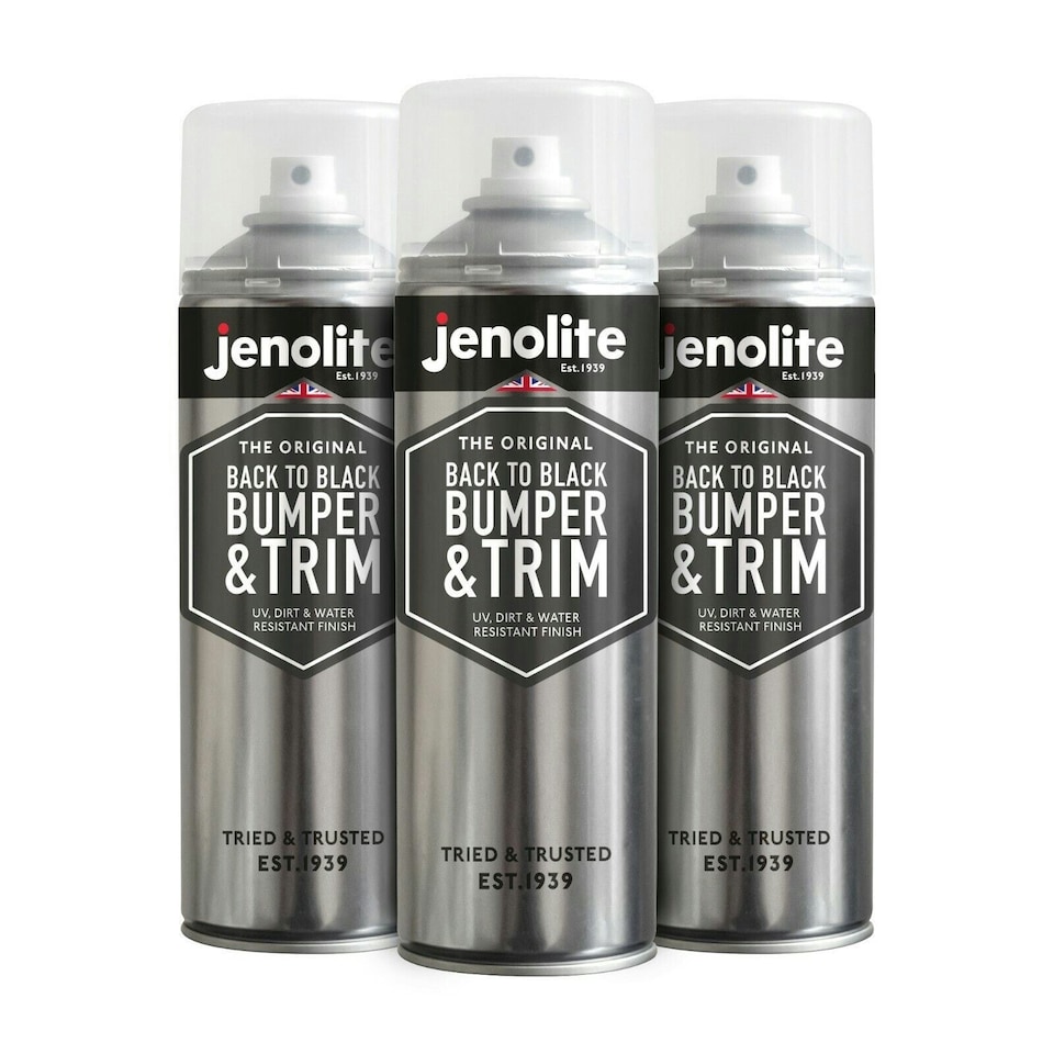 image 1 of Jenolite Back to Black Bumper & Trim - 500ml - 3-Pack