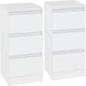 image 8 of Malvern 4 Piece Bedroom Set with 3 Door Triple Wardrobe Black