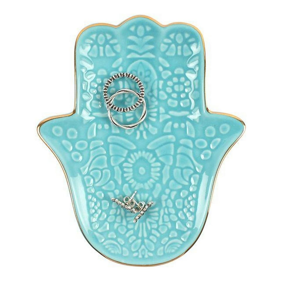 Something Different Turquoise Hamsa Hand Jewellery Dish - Turquoise - One Size