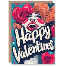 Laughing Queen Hearts Anniversary Valentines Her Wife Card
