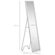 image 5 of HOMCOM Full Length Mirror Free Standing Mirror Dressing Mirror with PS Frame Modern Wall Mirror for Living Room and Bedroom 34  144cm, Silver