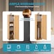 image 8 of COSTWAY Compact Toilet Tissue Storage Tower Toilet Natural