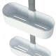 image 4 of Showerdrape Elements White 2 Tier Basket Hanging Shower Caddy