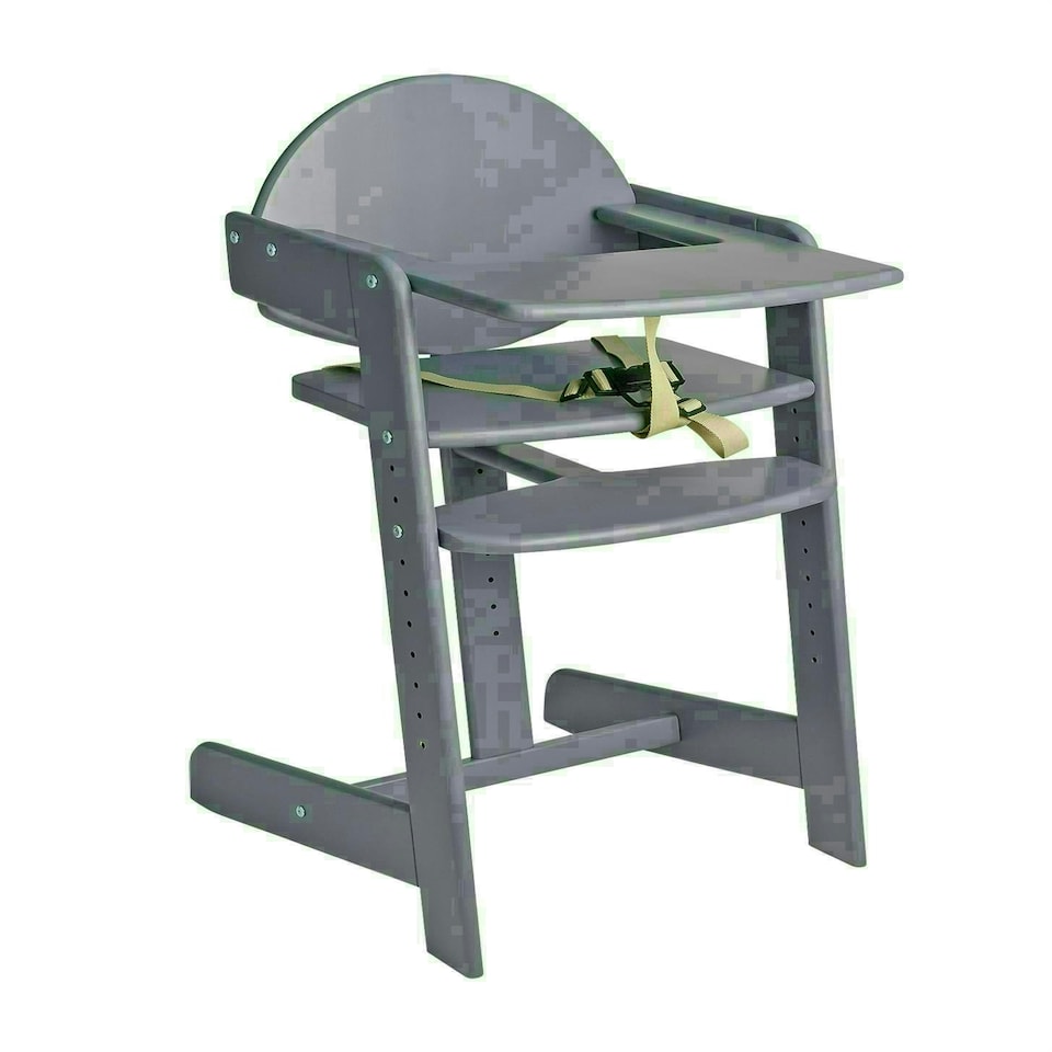image 1 of Safetots Grow with Me Wooden High Chair, Grey, Highchair for Baby and Toddler, converts to a Childs Chair, Stylish and Practical