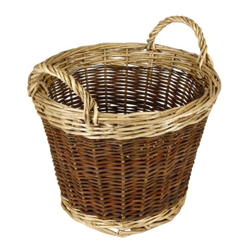 Hearth and Home Two Tone Log Basket - Brown - One Size | Brown | One Size