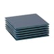 image 1 of Harbour Housewares Glass Square Coasters - 10cm - Hague Blue - Pack of 6