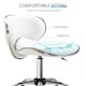 image 5 of HOMCOM Office Chair Beauty Salon Rolling Technician Stool Chair Low Back White