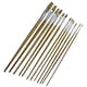 image 1 of 12pc Jumbo Flat Artist Brushes Wooden Handles Paint Brush Model Crafts