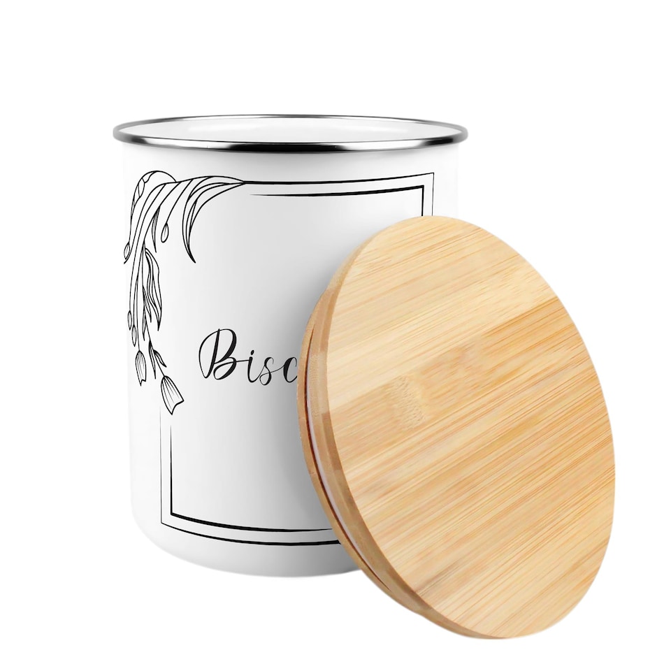 image 1 of Floral Border Extra Large Biscuit Tin