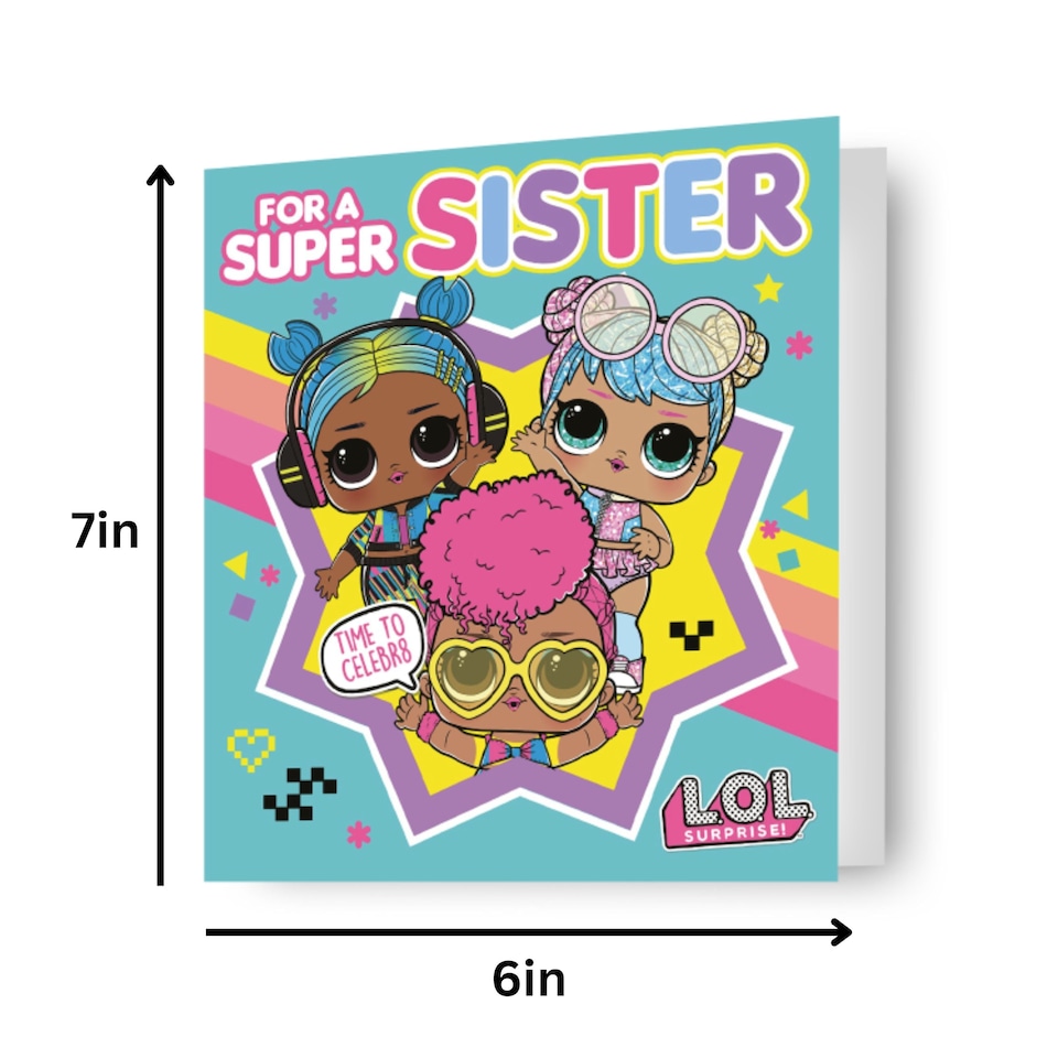 image 1 of LOL Surprise Sister Birthday Card