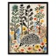 image 1 of Forest Folk Art Wildflowers Hedgehog Black Framed Wall Art Print A4
