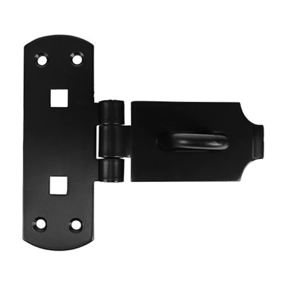 image 1 of Timco - Vertical Pattern Bolt On Hasp & Staple - Heavy Duty - Black (Size 6" - 1 Each)