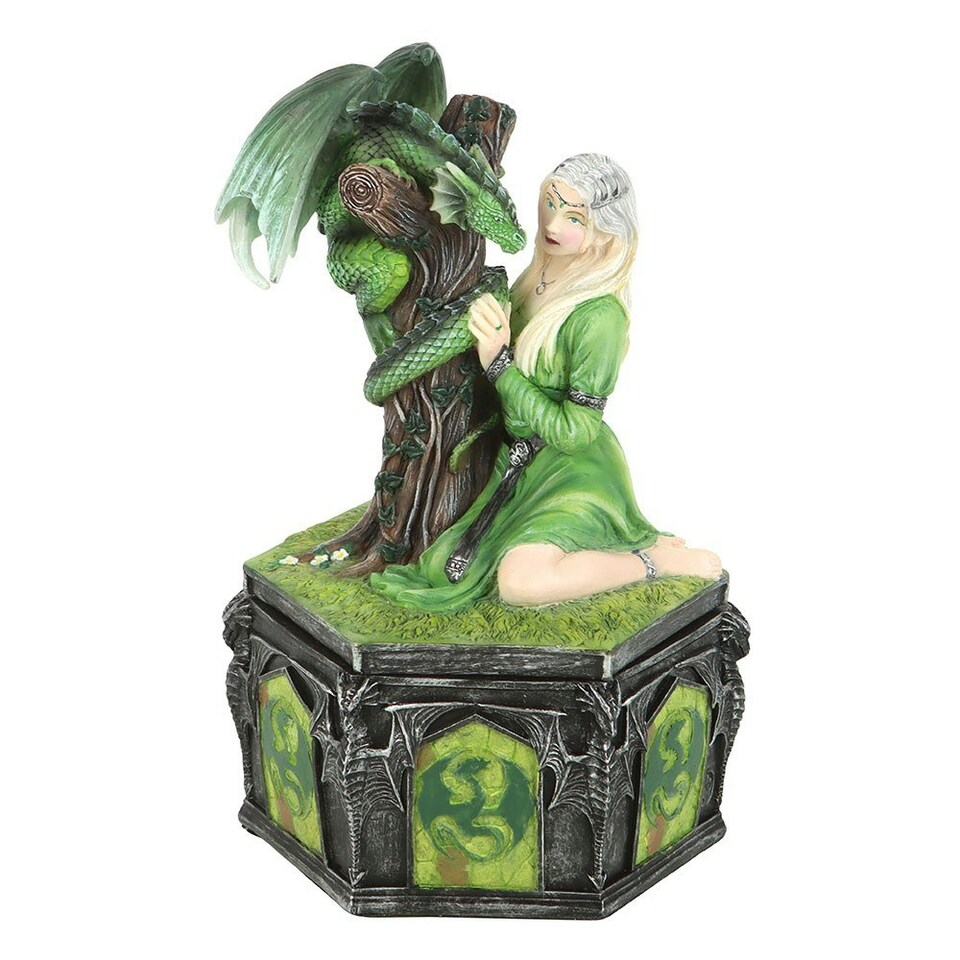 image 1 of Anne Stokes Dragon Friendship Summer Decorative Box - Multicoloured - One Size