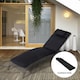 image 2 of Outsunny Garden Sun Lounger Chair Cushion ONLY Reclining Relaxer Indoor Outdoor | Black | Black | 1