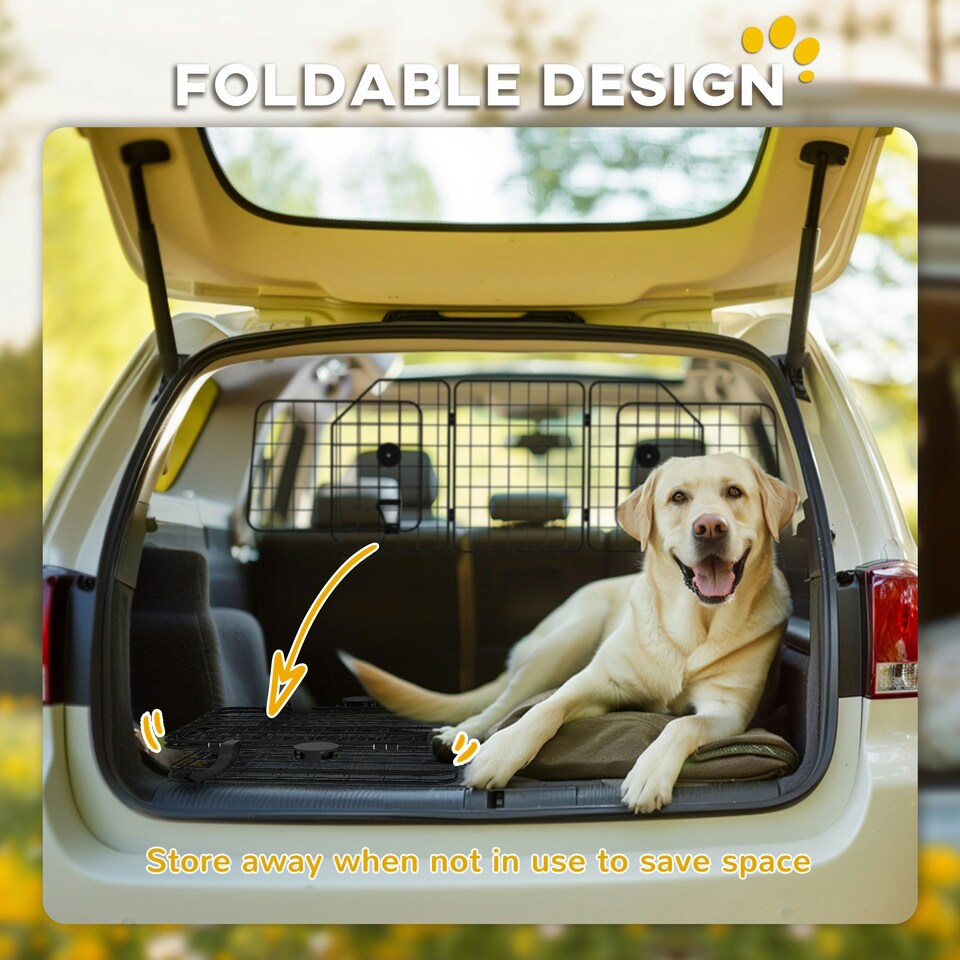 image 1 of PawHut Dog Guard for SUVs, Vehicles, Vans, Car Barrier with Adjustable Width