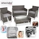 image 3 of Garden Furniture Set Madeira - 2 armchairs, sofa, coffee table - Grey
