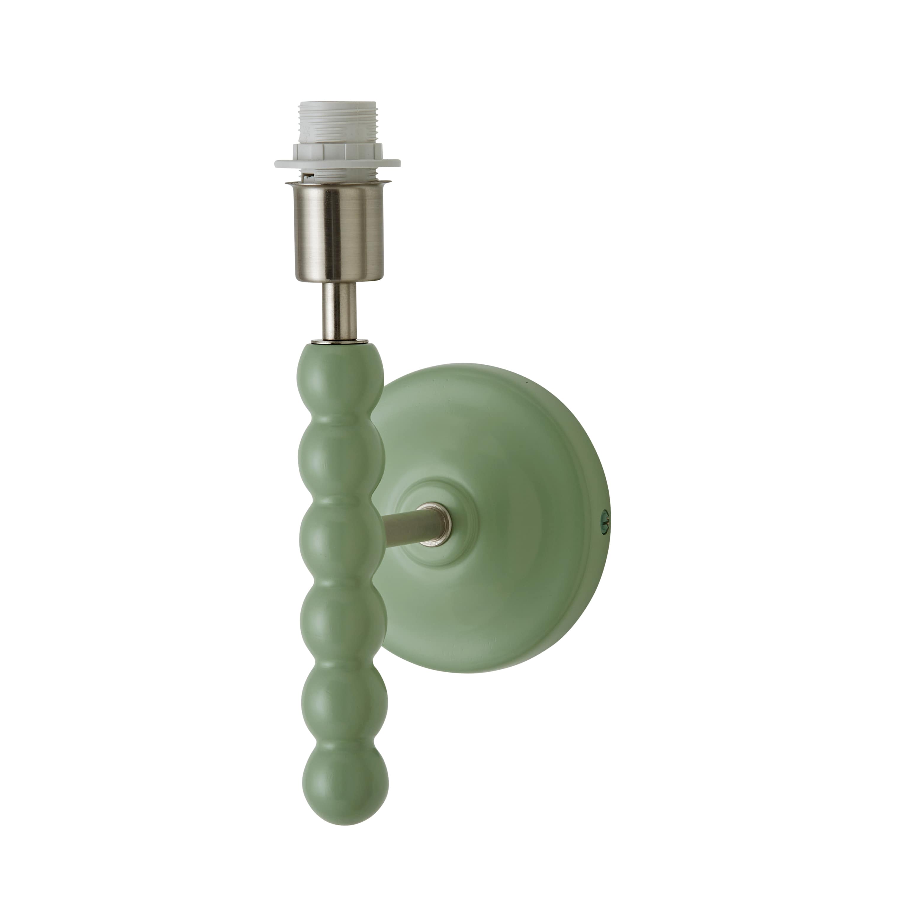 ValueLights Bobbins Pastel Bobble Style Wall Light Base in Pale Green