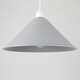 image 1 of ValueLights Waywell Grey Tapered Ceiling Light Shade with B22 LED Bulb