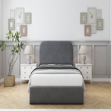 Sloomy Belvoir Armour Coniston Bed Frame With Mattress With 45" Upholstered Headboard 2'6 Small Single