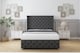 image 1 of Sloomy Luthor Graphite Dumfries Divan Bed With Mattress 2 Drawers Footend With 54" Wingback Headboard & 12" Matching Footboard 5' King | Grey | Graphite | King | 1