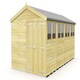 image 1 of 8 x 16 Feet Apex Shed - Double Door With Windows - Wood - L472 x W231 x H217 cm Brown