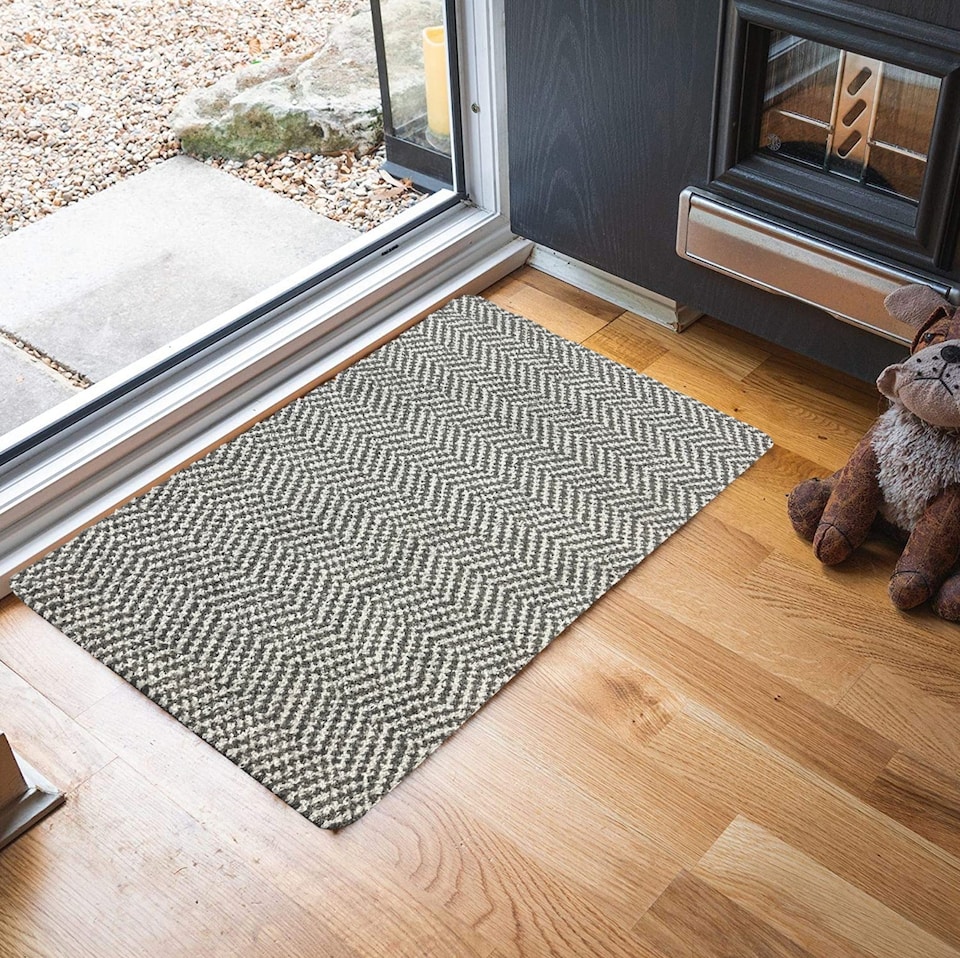 image 1 of Non Slip Herringbone Design Dirt Trapper Door Mats