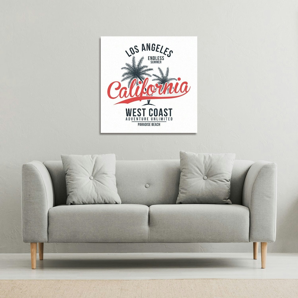 image 1 of Cali West Coast (Canvas Print) 114 x 114 x 4cm