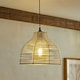 image 1 of ValueLights Pair Of Lobster Wicker Rattan Cream Lamp Shades Cream