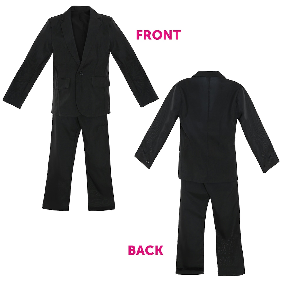 image 1 of Black Suit Costume Jacket & Trousers | Black | S