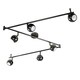 image 2 of ValueLights Adjustable 6 Way Eyeball Black Chrome Ceiling Spotlight with Warm White LED Bulbs Black