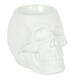 image 1 of Something Different Ceramic Skull Oil Burner - Matt White - 11cm x 12cm x 13cm