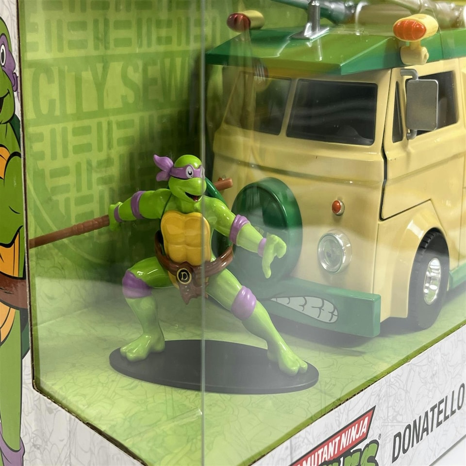 image 1 of Teenage Mutant Ninja Turtles Donatello Figure and Party Wagon 1:24 Jada 253285003