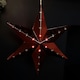 image 5 of 20cm Battery Operated Light up Hanging Christmas Shooting Star Bauble  in Ruby with LEDs