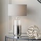 image 3 of Grey Ombre Glass Table Lamp With Grey Lampshade
