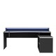 image 2 of Tezaur Black Storage Gaming Desk 3 Shelves with Colour Changing LED