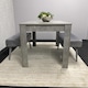 image 2 of Stone Grey Effect Wood Dining Table Set with 2 Grey Velvet Benches Stylish Dining Room Furniture