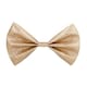 image 2 of Gold Glitter Bow Tie with Black Elastic Strap Fancy Dress