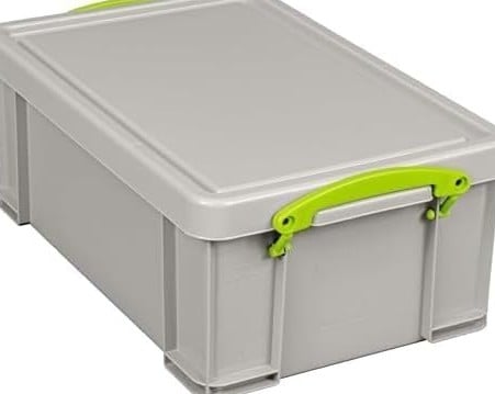 Really Useful Plastic Storage Box 12 Litre Dove Grey Single