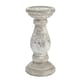 image 1 of Hill Interiors Ceramic Stone Effect Candle Holder - Stone - 38cm x 18cm x 18cm