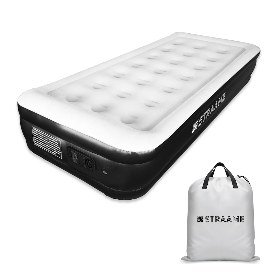 image 1 of Straame Single XL Air Bed with Built-in Pump, Inflatable Mattress 196 x 97 x 47 cm