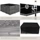 image 5 of Garden Table and Chairs Malaga - 10 seats with cushions, dining table, rain cover | Grey | grey | 53 x 53 x 87 cm | 1