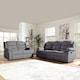 image 2 of Roma Recliner Linen 3 Plus 2 Seater Sofa Set, Armchair Inspired Home Theatre and Living Room Seating Grey