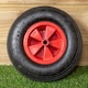 image 3 of Replacement 13" x 3" Pneumatic Garden Wheelbarrow Wheel With Axle
